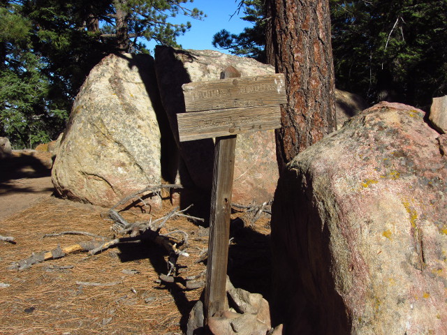 Haddock Peak sign