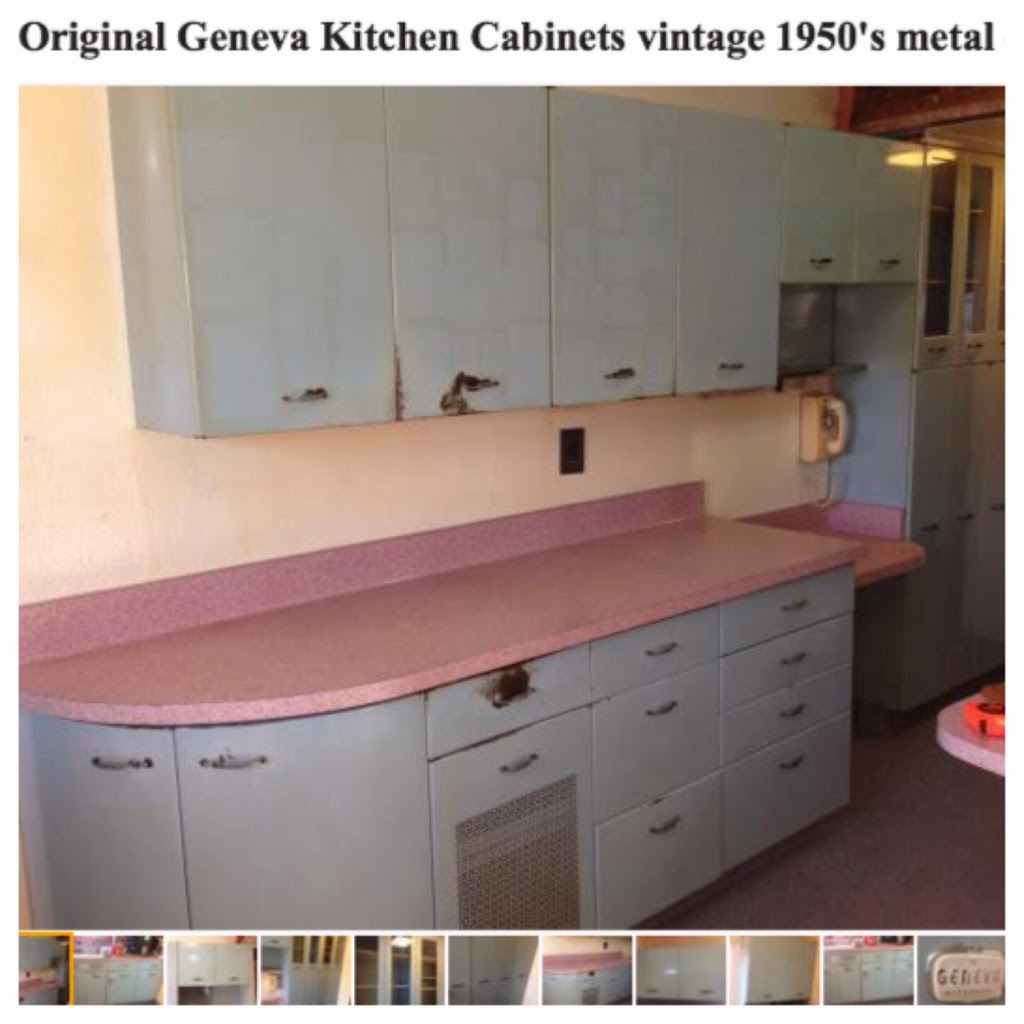 Cherry Picked 1950s Geneva Metal Kitchen Cabinets Full Set