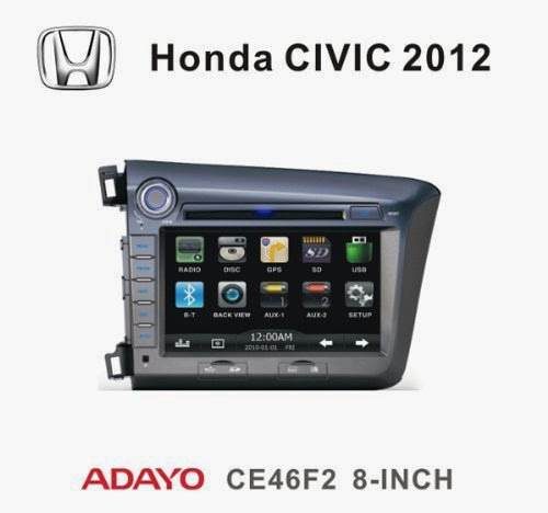  OttoNavi HD1213CV-ADSCNAXX Honda 2012 Civic Multimedia OEM Replacement Gen 6.12 Car Radio