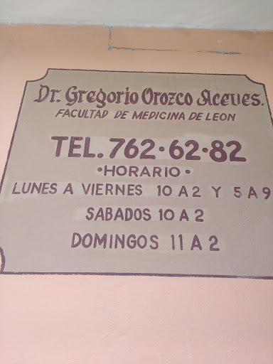 Consultorio Del Dr. Gregorio Orozco Aceves, Miguel de Cervantes Saavedra Nte. 1805, Piletas, Piletas I y II, 37310 León, Gto., México, Médico de familia | GTO