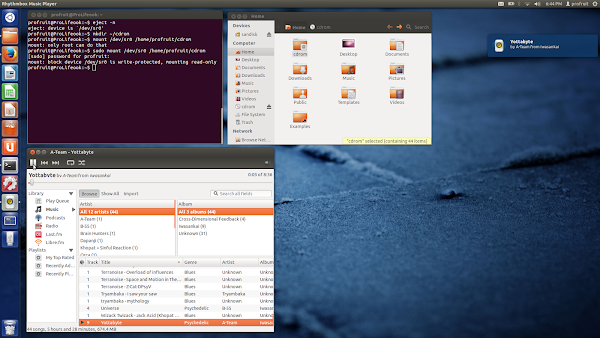 Оптичен дисковод в Ubuntu
