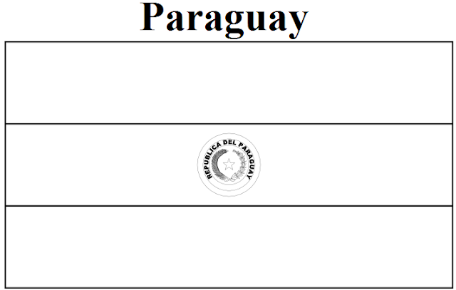 Download The Geography Blog: Paraguay Flag Coloring Page