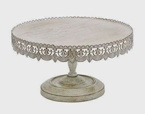  Strong and Stylish Cake Stand in Metal with Soft White Polish