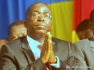 Matata Ponyo Mapon, premier ministre de la RDC le 07/05/2012 au Palais du peuple à Kinshasa, lors de la présentation du programme de son gouvernement à l’Assemblée nationale. Radio Okapi/ Ph. John Bompengo