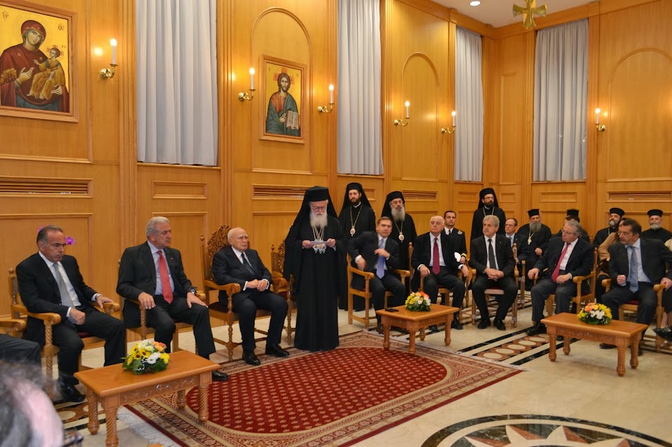 The President of Greece Mr. Karolos Papoulias visited Archbishop Anastasios