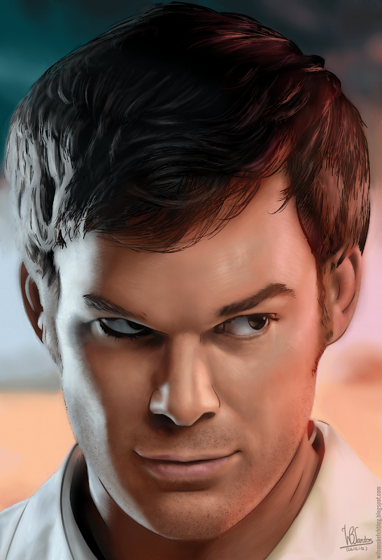 Colored ink drawing of Michael C. Hall as Dexter, using Krita 2.5. Colored ink drawing of Michael C. Hall as Dexter, using Krita 2.5.