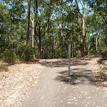 Sealed trail with metal post near Richley Reserve in Blackbutt Reserve (401908)