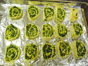 Spinach or Squash Cheese Pinwheels