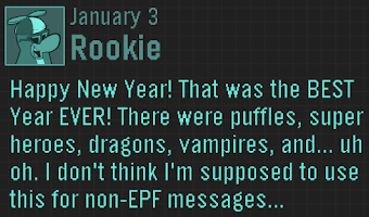 Club Penguin: EPF Message from Rookie - 03/01/14
