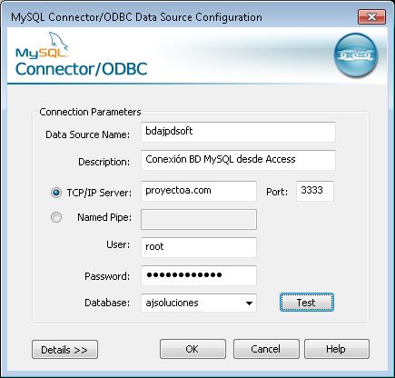 Crear un nuevo origen de datos ODBC MySQL de 32 bits en Microsoft Windows 7 x64