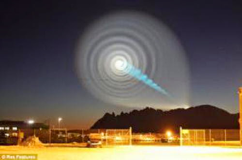 Mystery As Spiral Blue Light Display Hovers Above Norway