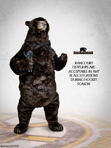 bruins hockey rules bear. The Bear and Bruins Hockey