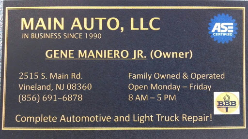 Auto Repair Shop «Main Auto Services LLC», reviews and photos, 2515 S Main Rd, Vineland, NJ 08360, USA