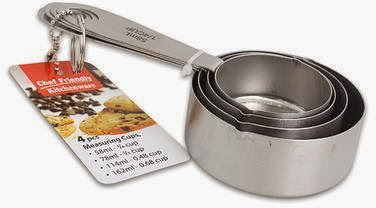  4Pc Stainless Steel Measuring Cup Set (36 Pieces)