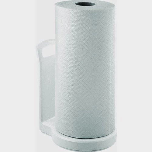 InterDesign Ceramic Paper Towel Holder Stand, White