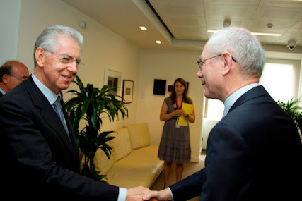 Monti e Van Rompuy - fonte Consilium