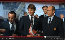 Prince Albert of Monaco giving out sailing awards 