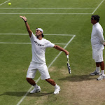 LONDON, ENGLAND - JUNE 24:  Rafael Nadal of Spain with coach and uncle Toni Nadal in a practice session during previews for the Wimbledon Championships 2012 at Wimbledon on June 24, 2012 in London, England.  (Photo by Julian Finney/Getty Images)