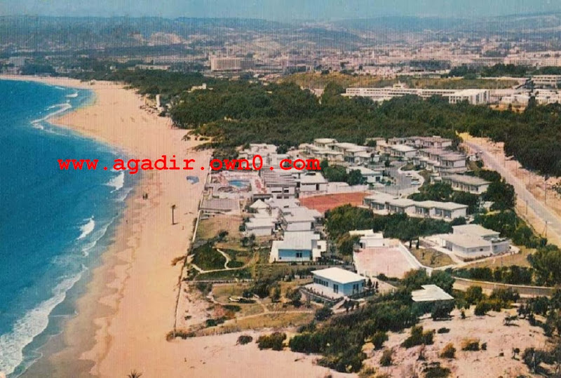 شاطئ اكادير قبل وبعد الزلزال سنة 1960 Grset