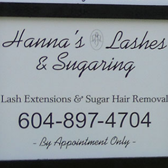 HANNA'S LASHES AND SUGARING logo