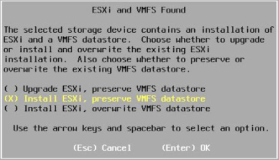 Degradar versión VMware ESXi 5.1 a 5.0 con instalación limpia