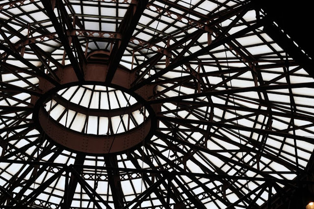 the skylight with rigging in silhouette