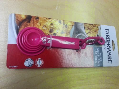 Farberware Set of 5 Measuring Spoons Pink