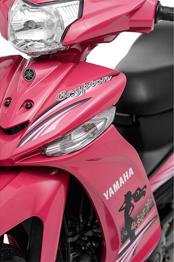 Moto cor de rosa da Penelope Charmosa - Yamaha