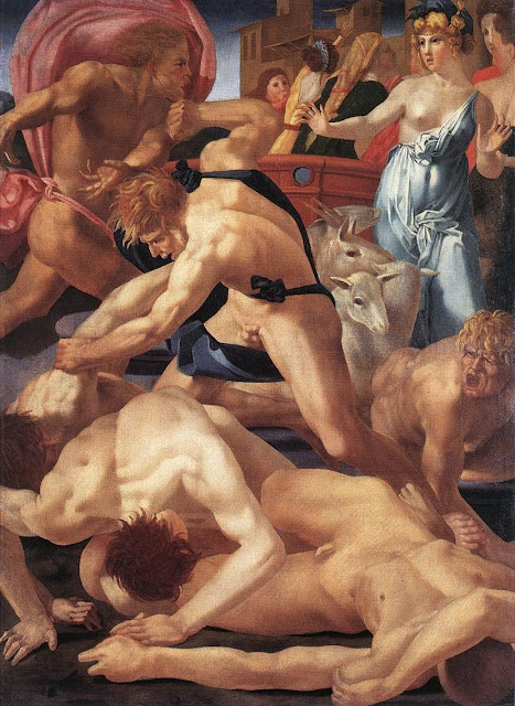 Rosso Fiorentino - Moses defending the Daughters of Jethro