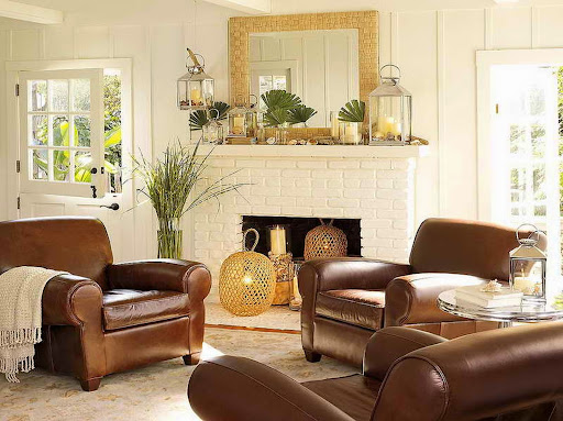 living rooms with leather furniture decorating ideas
