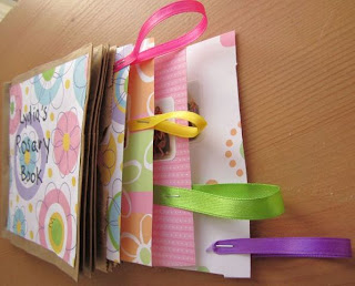 Ribboned tabs in rosary booklet