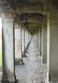 one of the outer galleries of Angkor Wat