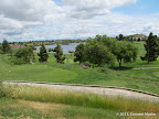 Golf course visible from Old Ranch Loop across park boundary
