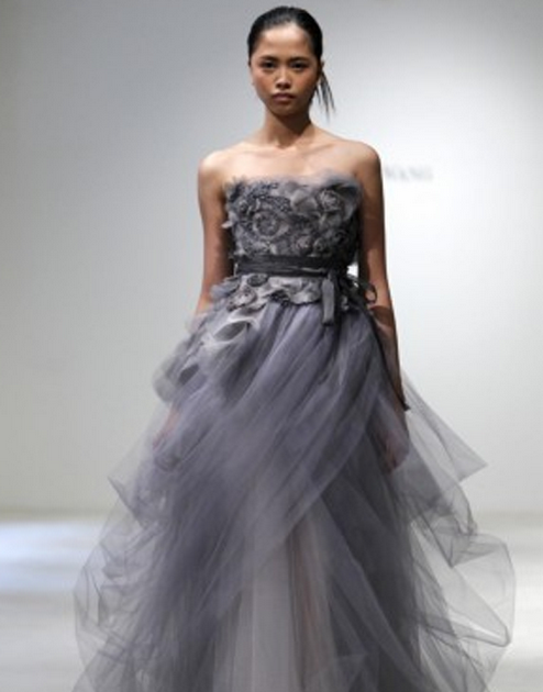 I Heart Wedding Dress: Vera Wang Gray Dress Wedding