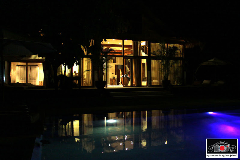 Nigh view of villa