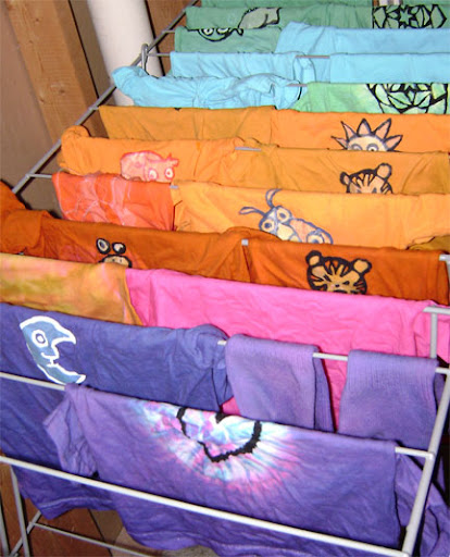 shirts on the drying rack