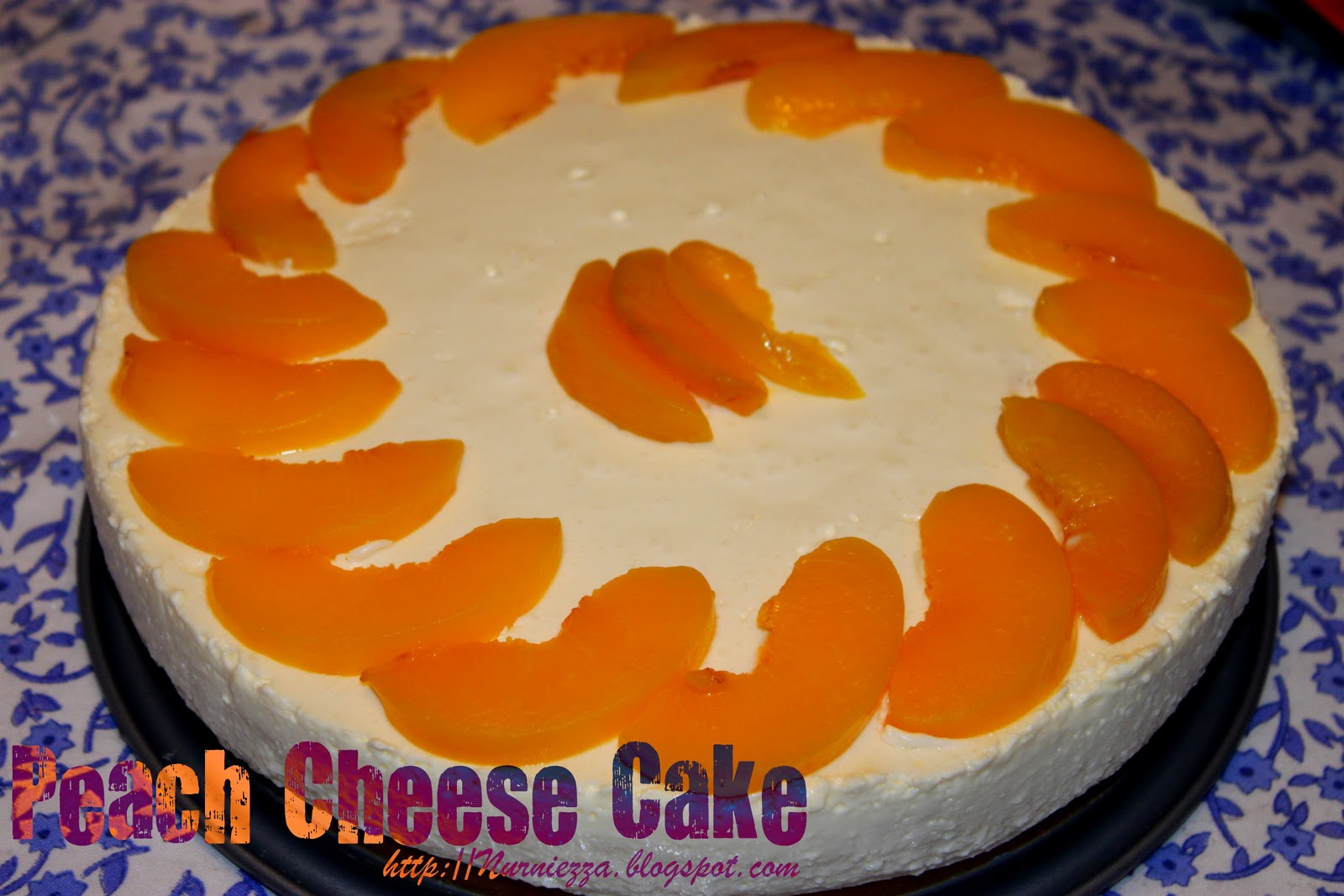 Our Journey Begins Non Bake Peach Cheese Cake
