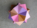 Icosahedron made of Sonobe units.