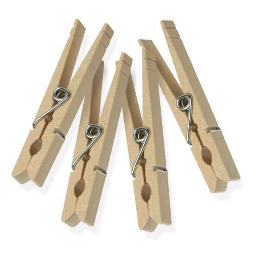 Honey-Can-Do DRY-01374 Wood Clothespins with Spring, 24-Pack