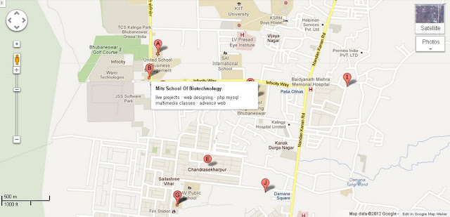 Mits School Of Biotechnology Bhubaneswar Area Map