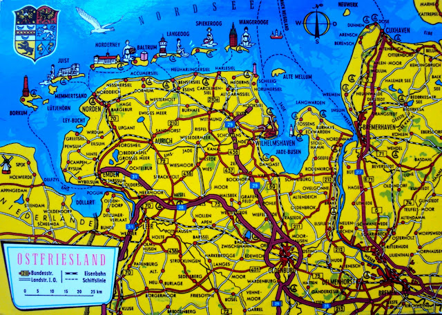 PC #220: Ostfriesland map – Germany | Postcards Galore!