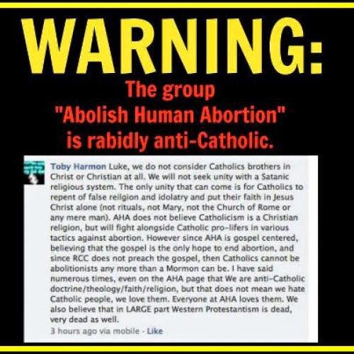 Abolish Human Abortion Is An Anti Catholic Group