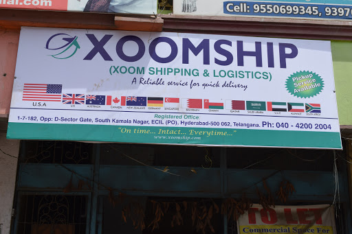 Xoom Shipping and Logistics, Dadi Arcade, ECIL Main Rd, South Kamala Nagar, SS Enclave, Moula Ali, Secunderabad, Telangana 500062, India, Shipping_and_postal_service, state TS