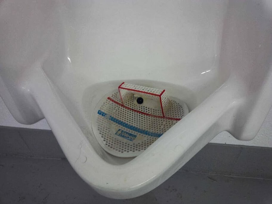 the weee hockey urinal
