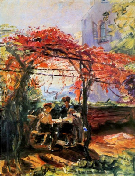 Max Slevogt - Artist's children in garden