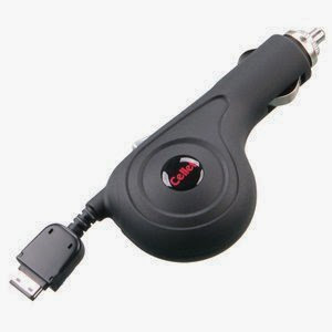  Rubberized Retractable Car Charger for Samsung Propel A767