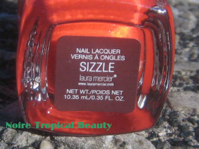 NoireTropicalBeauty Laura Mercier Sizzle 2 nail lacquer swatch