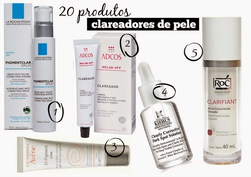 20 produtos clareadores de pele