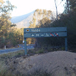 Welcome to Yolde NPWS sign on Hwy