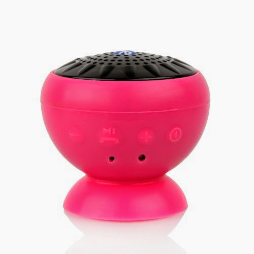  Ultra Portable Waterproof Mini Bluetooth Wireless Stereo Speakers with Silicon Suction-rose red